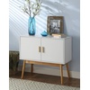 image:imageConvenience Concepts Oslo Storage Console White  WoodgrainWhiteWoodgrain