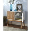 image:imageConvenience Concepts Oslo Storage Console White  WoodgrainWhiteWoodgrain