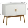 image:imageConvenience Concepts Oslo Storage Console White  WoodgrainWhiteWoodgrain
