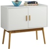 image:imageConvenience Concepts Oslo Storage Console White  WoodgrainWhiteWoodgrain