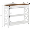 image:imageConvenience Concepts Oxford 1Drawer Console Table 395  Farmhouse Sofa Display with Storage Shelf For Living Family amp Dining Room Modern Entryway Hall Table for Kitchen Bedroom Sea Foam BlueDriftwoodWhite