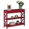image:imageConvenience Concepts Oxford 1Drawer Console Table 395  Farmhouse Sofa Display with Storage Shelf For Living Family amp Dining Room Modern Entryway Hall Table for Kitchen Bedroom Sea Foam BlueCranberry Red