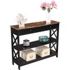 image:imageConvenience Concepts Oxford 1Drawer Console Table 395  Farmhouse Sofa Display with Storage Shelf For Living Family amp Dining Room Modern Entryway Hall Table for Kitchen Bedroom Sea Foam BlueBarnwoodBlack