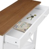 image:imageConvenience Concepts Oxford 1Drawer Console Table 395  Farmhouse Sofa Display with Storage Shelf For Living Family amp Dining Room Modern Entryway Hall Table for Kitchen Bedroom Sea Foam BlueDriftwoodWhite