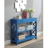 image:imageConvenience Concepts Oxford 1Drawer Console Table 395  Farmhouse Sofa Display with Storage Shelf For Living Family amp Dining Room Modern Entryway Hall Table for Kitchen Bedroom Sea Foam BlueTeal Blue