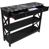 image:imageConvenience Concepts Oxford 1Drawer Console Table 395  Farmhouse Sofa Display with Storage Shelf For Living Family amp Dining Room Modern Entryway Hall Table for Kitchen Bedroom Sea Foam BlueBlack Faux MarbleBlack