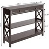 image:imageConvenience Concepts Oxford 1Drawer Console Table 395  Farmhouse Sofa Display with Storage Shelf For Living Family amp Dining Room Modern Entryway Hall Table for Kitchen Bedroom EspressoEspresso