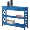 image:imageConvenience Concepts Oxford 1Drawer Console Table 395  Farmhouse Sofa Display with Storage Shelf For Living Family amp Dining Room Modern Entryway Hall Table for Kitchen Bedroom Sea Foam BlueTeal Blue