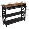 image:imageConvenience Concepts Oxford 1Drawer Console Table 395  Farmhouse Sofa Display with Storage Shelf For Living Family amp Dining Room Modern Entryway Hall Table for Kitchen Bedroom Sea Foam BlueBarnwoodBlack