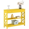 image:imageConvenience Concepts Oxford 1Drawer Console Table 395  Farmhouse Sofa Display with Storage Shelf For Living Family amp Dining Room Modern Entryway Hall Table for Kitchen Bedroom Sea Foam BlueYellow