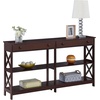 image:imageConvenience Concepts Oxford 2Drawer Console Table with Shelves 60 EspressoEspresso