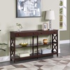 image:imageConvenience Concepts Oxford 2Drawer Console Table with Shelves 60 EspressoEspresso
