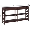 image:imageConvenience Concepts Oxford 2Drawer Console Table with Shelves 60 EspressoEspresso