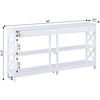 image:imageConvenience Concepts Oxford 2Drawer Console Table with Shelves 60 EspressoWhite