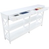 image:imageConvenience Concepts Oxford 2Drawer Console Table with Shelves 60 EspressoWhite