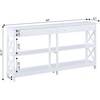 image:imageConvenience Concepts Oxford 2Drawer Console Table with Shelves 60 EspressoWhite