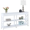 image:imageConvenience Concepts Oxford 2Drawer Console Table with Shelves 60 EspressoWhite