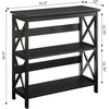 image:imageConvenience Concepts Oxford 3 Tier Bookcase Cherry  BlackBlack