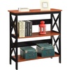 image:imageConvenience Concepts Oxford 3 Tier Bookcase Cherry  BlackCherryBlack