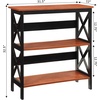 image:imageConvenience Concepts Oxford 3 Tier Bookcase Cherry  BlackCherryBlack