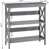 image:imageConvenience Concepts Oxford 3 Tier Bookcase Cherry  BlackGrey