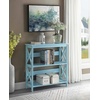 image:imageConvenience Concepts Oxford 3 Tier Bookcase Cherry  BlackSea Foam Blue