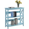 image:imageConvenience Concepts Oxford 3 Tier Bookcase Cherry  BlackSea Foam Blue
