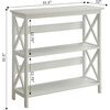 image:imageConvenience Concepts Oxford 3 Tier Bookcase Cherry  BlackWhite