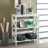 image:imageConvenience Concepts Oxford 3 Tier Bookcase Cherry  BlackWhite