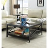 image:imageConvenience Concepts Oxford 36 inch Square Coffee Table with Shelf BlackBlack