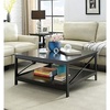 image:imageConvenience Concepts Oxford 36 inch Square Coffee Table with Shelf BlackBlack