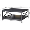 image:imageConvenience Concepts Oxford 36 inch Square Coffee Table with Shelf BlackBlack