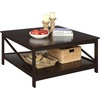 image:imageConvenience Concepts Oxford 36 inch Square Coffee Table with Shelf Espresso