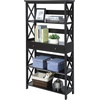 image:imageConvenience Concepts Oxford 5 Tier Bookcase with Drawer BlackBlack