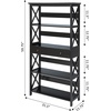 image:imageConvenience Concepts Oxford 5 Tier Bookcase with Drawer BlackBlack