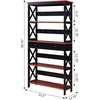 image:imageConvenience Concepts Oxford 5 Tier Bookcase with Drawer BlackCherry