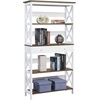 image:imageConvenience Concepts Oxford 5 Tier Bookcase with Drawer BlackDriftwood  White