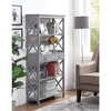 image:imageConvenience Concepts Oxford 5 Tier Bookcase with Drawer BlackGrey