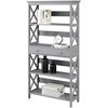 image:imageConvenience Concepts Oxford 5 Tier Bookcase with Drawer BlackGrey