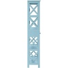 image:imageConvenience Concepts Oxford 5 Tier Bookcase with Drawer BlackSea Foam Blue