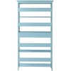 image:imageConvenience Concepts Oxford 5 Tier Bookcase with Drawer BlackSea Foam Blue