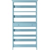 image:imageConvenience Concepts Oxford 5 Tier Bookcase with Drawer BlackSea Foam Blue