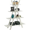 image:imageConvenience Concepts Oxford A Frame Bookshelf 4575  4Tier Farmhouse OpenConcept Bookshelf for Living Room Family Room XShaped Shelving Unit for Media amp Home Decor Office Storage BlackWhite