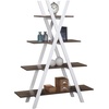 image:imageConvenience Concepts Oxford A Frame Bookshelf 4575  4Tier Farmhouse OpenConcept Bookshelf for Living Room Family Room XShaped Shelving Unit for Media amp Home Decor Office Storage BlackDriftwoodWhite