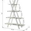 image:imageConvenience Concepts Oxford A Frame Bookshelf 4575  4Tier Farmhouse OpenConcept Bookshelf for Living Room Family Room XShaped Shelving Unit for Media amp Home Decor Office Storage BlackWhite