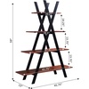 image:imageConvenience Concepts Oxford A Frame Bookshelf 4575  4Tier Farmhouse OpenConcept Bookshelf for Living Room Family Room XShaped Shelving Unit for Media amp Home Decor Office Storage BlackCherryBlack