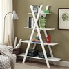 image:imageConvenience Concepts Oxford A Frame Bookshelf 4575  4Tier Farmhouse OpenConcept Bookshelf for Living Room Family Room XShaped Shelving Unit for Media amp Home Decor Office Storage BlackWhite