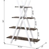 image:imageConvenience Concepts Oxford A Frame Bookshelf 4575  4Tier Farmhouse OpenConcept Bookshelf for Living Room Family Room XShaped Shelving Unit for Media amp Home Decor Office Storage BlackDriftwoodWhite