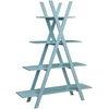 image:imageConvenience Concepts Oxford A Frame Bookshelf 4575  4Tier Farmhouse OpenConcept Bookshelf for Living Room Family Room XShaped Shelving Unit for Media amp Home Decor Office Storage BlackSea Foam