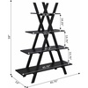 image:imageConvenience Concepts Oxford A Frame Bookshelf 4575  4Tier Farmhouse OpenConcept Bookshelf for Living Room Family Room XShaped Shelving Unit for Media amp Home Decor Office Storage BlackBlack